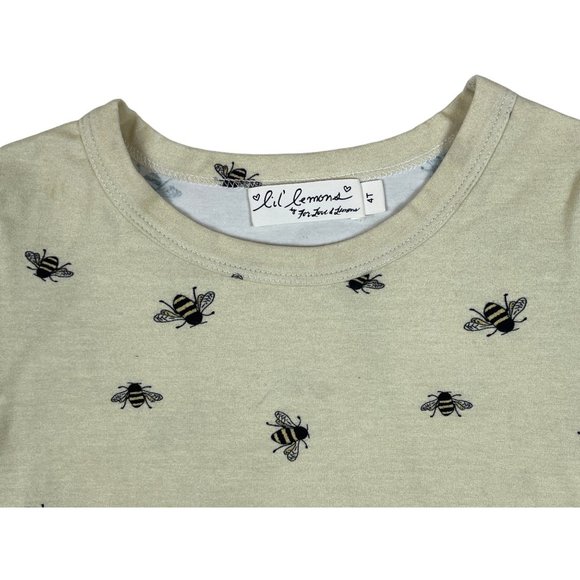 Lil Lemons Baby T Shirt Yellow Bumblebee Design Sz 4T - NWT - Picture 3 of 8